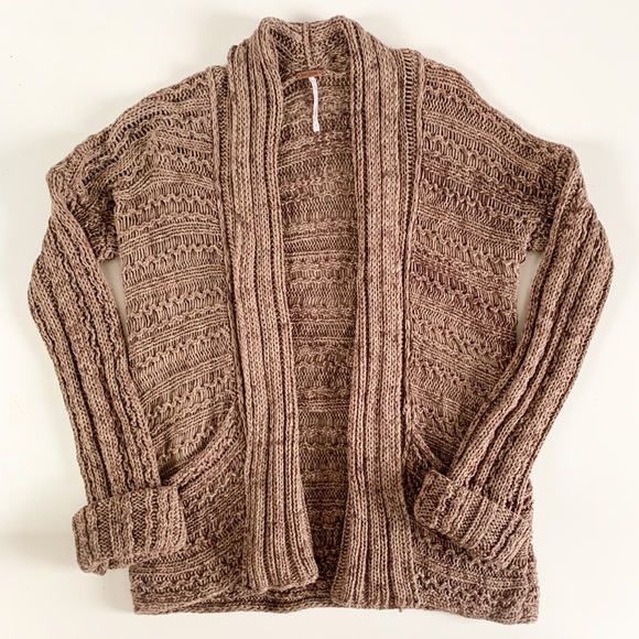 Free People chunky open knit cardigan
